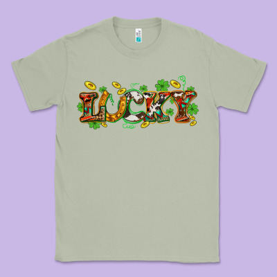 St. Patrick's Western Lucky And Shamrocks Classic Tee Designed By Oliviacreatesart
