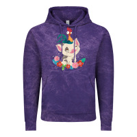 Cloud Purple Moana HeiHei Rooster Pua Flowers Graphic Vintage Hoodie - PixelWave