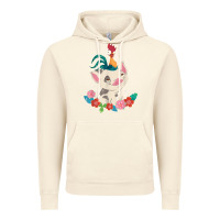 Vintage Artic Moana HeiHei Rooster Pua Flowers Graphic Vintage Hoodie - PixelWave