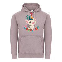 Vintage Zinc Moana HeiHei Rooster Pua Flowers Graphic Vintage Hoodie - PixelWave