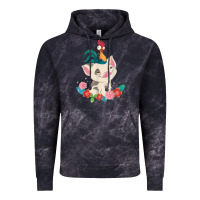 Cloud Black Moana HeiHei Rooster Pua Flowers Graphic Vintage Hoodie - PixelWave