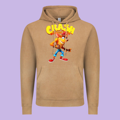 Crash Bandicoot Vintage Hoodie Designed By Pixelwave