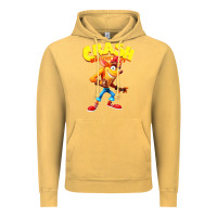 Vintage Mustard crash bandicoot Vintage Hoodie - PixelWave