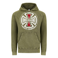 Vintage Olive independent company cross skateboard Vintage Hoodie - PixelWave