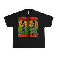 Black african silhouette seamless pattern Urban Heavy Tee - BundleAndBundleShop