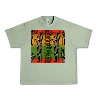 Oil Green african silhouette seamless pattern Urban Heavy Tee - BundleAndBundleShop
