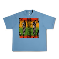 Pebble Blue african silhouette seamless pattern Urban Heavy Tee - BundleAndBundleShop