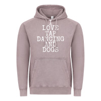 Vintage Zinc i love tap dancing & dogs funny dog gift t shirt men women Vintage Hoodie - PixelWave