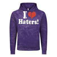 Cloud Purple i love haters Vintage Hoodie - PixelWave