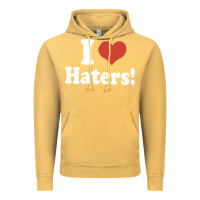 Vintage Mustard i love haters Vintage Hoodie - PixelWave