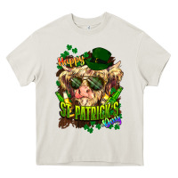 Cream St. Patrick's Day Cow Heavy Core Tee - HowdyJamesFarm
