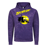 Cloud Purple baywatch lifeguard tower sunset   baywatch Vintage Hoodie - PixelWave