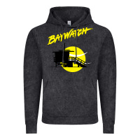 Vintage Black baywatch lifeguard tower sunset   baywatch Vintage Hoodie - PixelWave