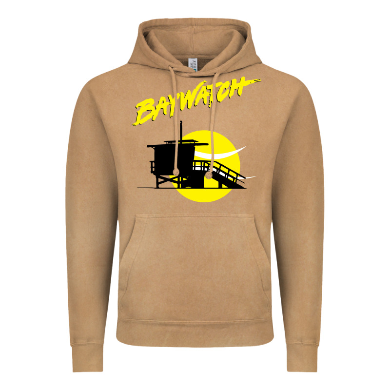 Baywatch Lifeguard Tower Sunset   Baywatch Vintage Hoodie by PixelWave | Teevron