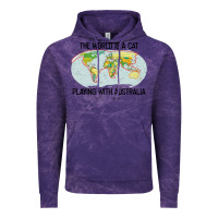 Cloud Purple the world is a cat playing with australia 2020 shirt Vintage Hoodie - PixelWave