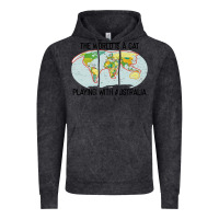 Vintage Black the world is a cat playing with australia 2020 shirt Vintage Hoodie - PixelWave