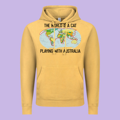 The World Is A Cat Playing With Australia 2020 Shirt Vintage Hoodie Designed By Pixelwave