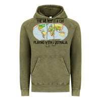 Vintage Olive the world is a cat playing with australia 2020 shirt Vintage Hoodie - PixelWave