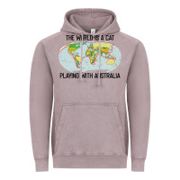 Vintage Zinc the world is a cat playing with australia 2020 shirt Vintage Hoodie - PixelWave
