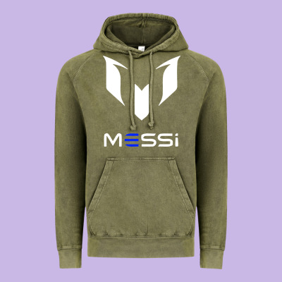 Messi Vintage Hoodie Designed By Pixelwave