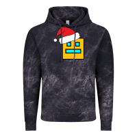 Cloud Black Geometry Dash Vintage Hoodie - PixelWave