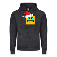 Vintage Black Geometry Dash Vintage Hoodie - PixelWave