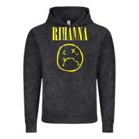 Vintage Black Grunge Rihanna Vintage Hoodie - PixelWave