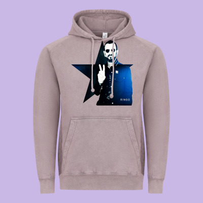 Ringo Starr 01 Vintage Hoodie Designed By Pixelwave