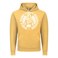 Vintage Mustard World Oyama Karate Organization ( white ) Vintage Hoodie - PixelWave