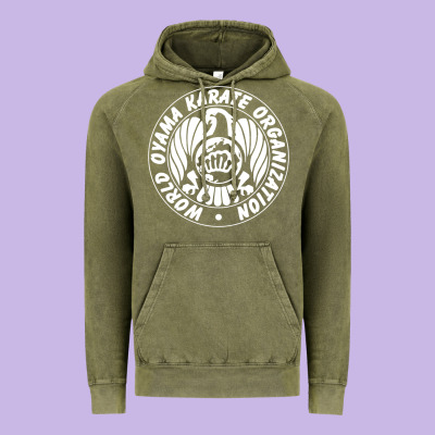 World Oyama Karate Organization ( White ) Vintage Hoodie Designed By Pixelwave