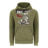 Vintage Olive RKL Keep Laughing Essential Vintage Hoodie - PixelWave