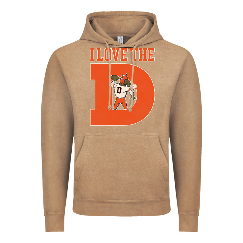I Love The D Broncos Football Quote Vintage Hoodie by PixelWave | Teevron