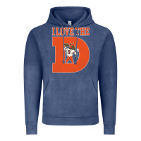 Vintage Denim i love the d broncos football quote Vintage Hoodie - PixelWave
