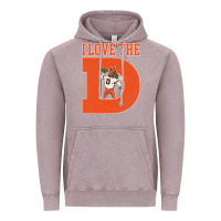 Vintage Zinc i love the d broncos football quote Vintage Hoodie - PixelWave