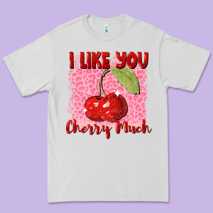 I Like You Cherry Much Valentine's Day Premium Tee Designed By Fadigitalartstudio