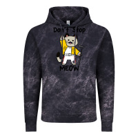 Cloud Black Don´t Stop Meow Vintage Hoodie - PixelWave