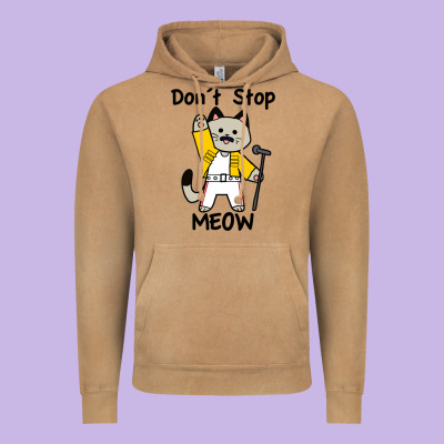Don´t Stop Meow Vintage Hoodie Designed By Pixelwave