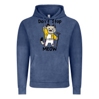 Vintage Denim Don´t Stop Meow Vintage Hoodie - PixelWave