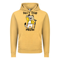 Vintage Mustard Don´t Stop Meow Vintage Hoodie - PixelWave