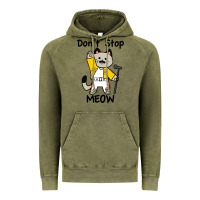 Vintage Olive Don´t Stop Meow Vintage Hoodie - PixelWave
