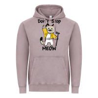 Vintage Zinc Don´t Stop Meow Vintage Hoodie - PixelWave