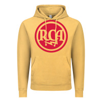 Vintage Mustard rca radio tubes Vintage Hoodie - PixelWave
