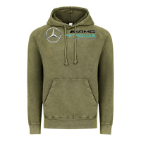 Vintage Olive mercedis f1 Vintage Hoodie - PixelWave