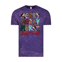 Cloud Purple Merry Christmas Vintage Tee - FaDigitalArtStudio