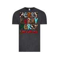 Vintage Black Merry Christmas Vintage Tee - FaDigitalArtStudio