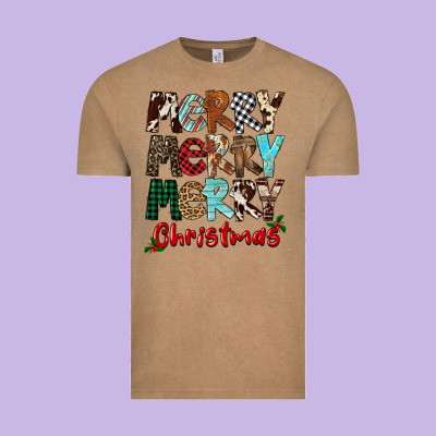 Merry Christmas Vintage Tee Designed By Fadigitalartstudio