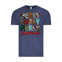 Vintage Denim Merry Christmas Vintage Tee - FaDigitalArtStudio