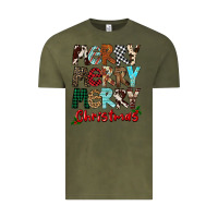 Vintage Olive Merry Christmas Vintage Tee - FaDigitalArtStudio