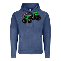 Vintage Denim monster truck grave digger Vintage Hoodie - PixelWave