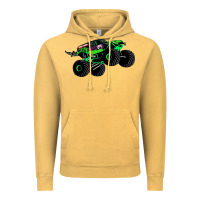 Vintage Mustard monster truck grave digger Vintage Hoodie - PixelWave